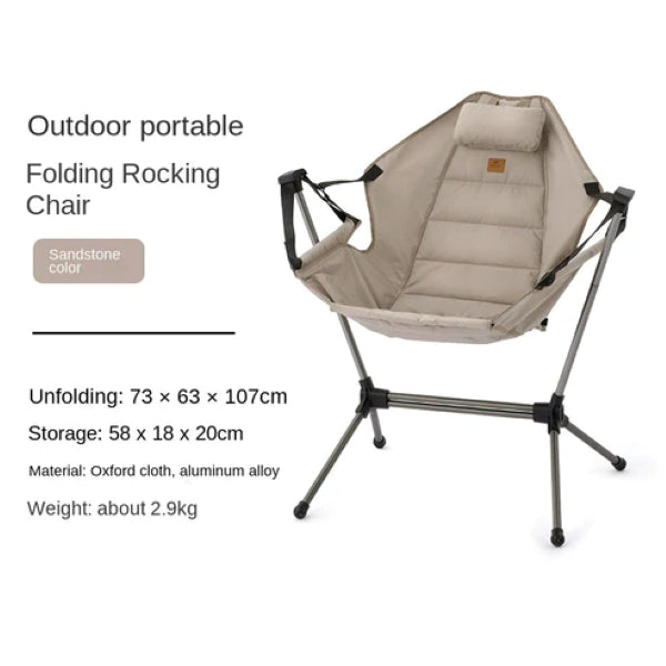 NH024 | NATUREHIKE NH21JJ004 Aluminium Alloy Leisure Outdoor Rocking Chair |