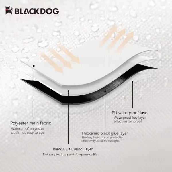 BD062 | BLACKDOG BD-TM004 _ Hexagon Tarp Silver Coated | BEIGE | 550*293*240cm | BD062 |