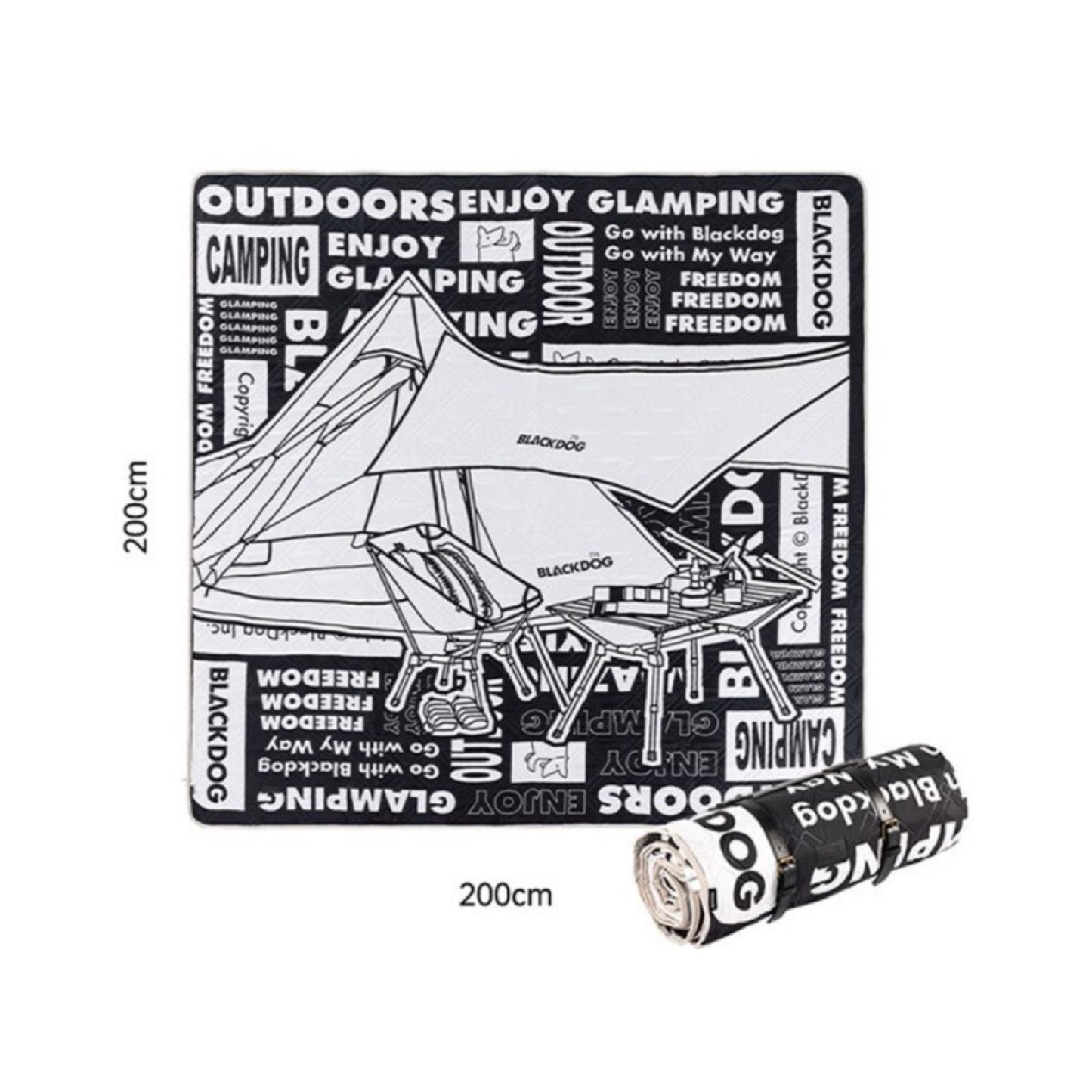 BD034-BD-YCD002 BLACKDOG Ultrasonic Picnic Mat