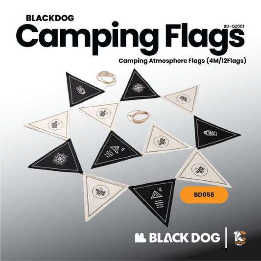 BD058 | BLACKDOG BD-QZ001 _ Camping Atmosphere Flags (4m/12flags)