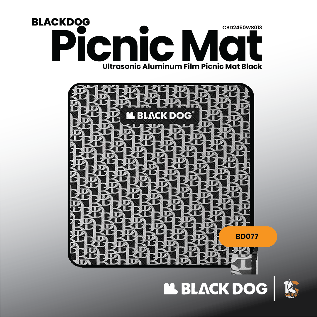 BD077 | BLACKDOG CBD2450WS013 _ Ultrasonic aluminum film picnic mat | BD077 Black