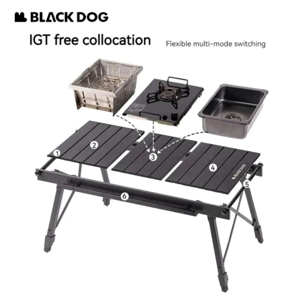 BD126 | BLACKDOG CBD2450JJ034 _ IGT Folding Lift Table | Black V2