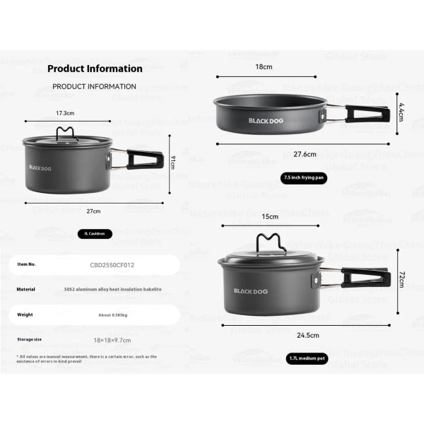 BD127 | BLACKDOG CBD2550CF012_Food Wilderness - Camping Pot Set