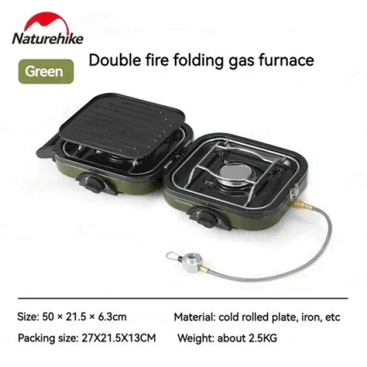 NH119 | NATUREHIKE NH22RJ003 _ Double Burner Folding Gas Stove | CE version