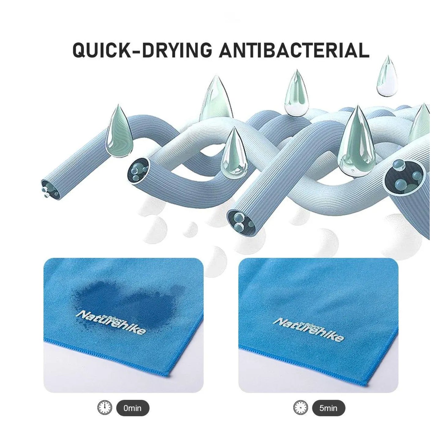 NH136 | NATUREHIKE NH20FS009_Fitness antibacterial quick-drying beach towel/bath towel | BLACK 160*80CM