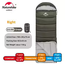 NH046-047 | NH20MSD07 NATUREHIKE U-Series Envelope Sleeping Bag with Hood | NH046 | NH047 |