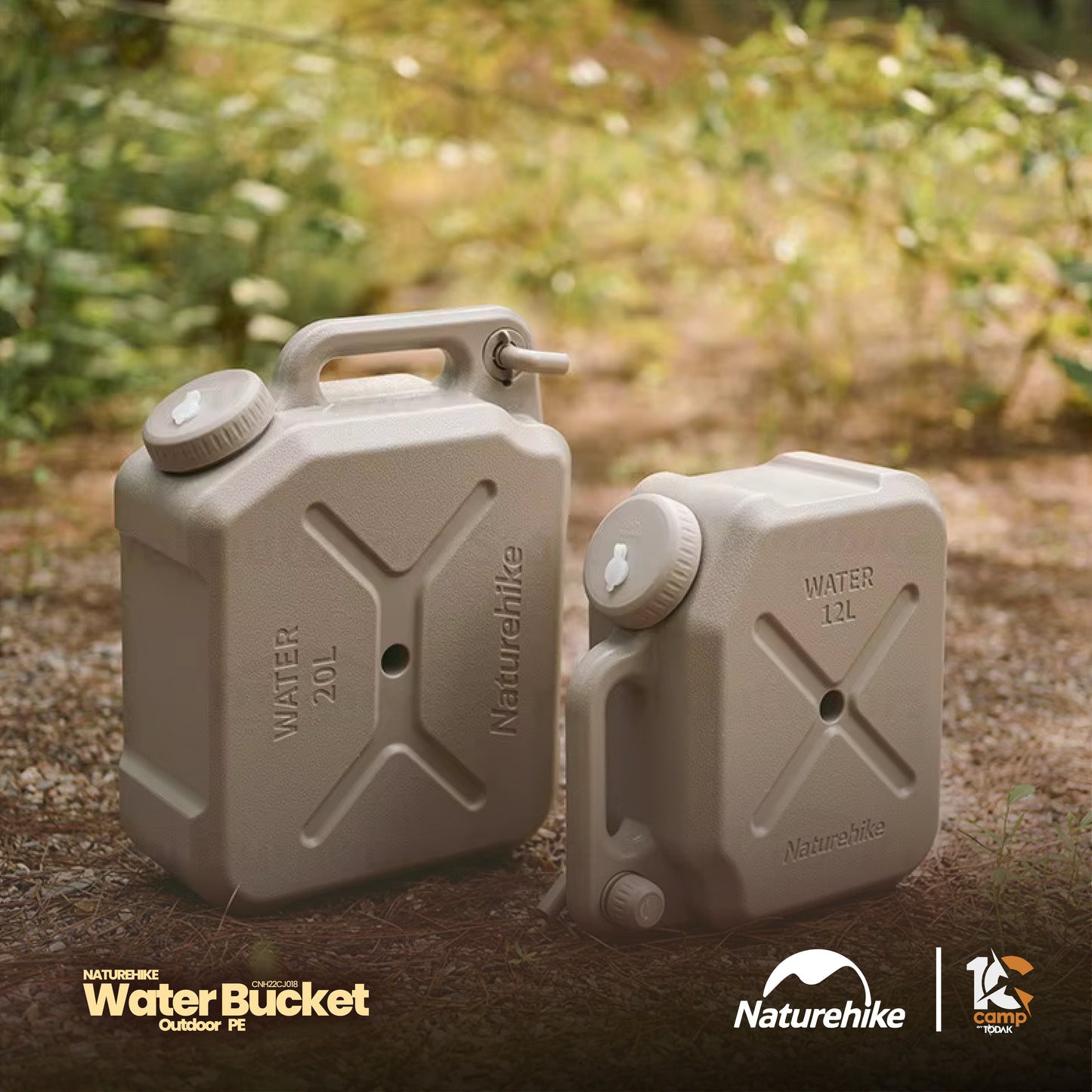 NH076~101 | NATUREHIKE CNH22CJ018 Outdoor PE water bucket | Khaki / Green | NH076 | NH077 | NH101 |