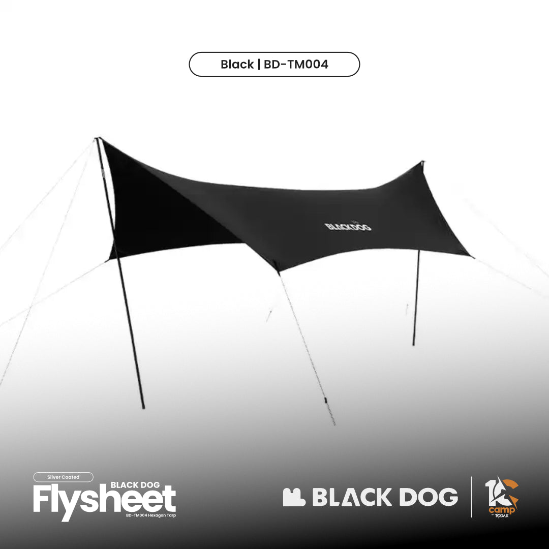 BD-TM004 Black Dog Hexagon Tarp Silver Coated