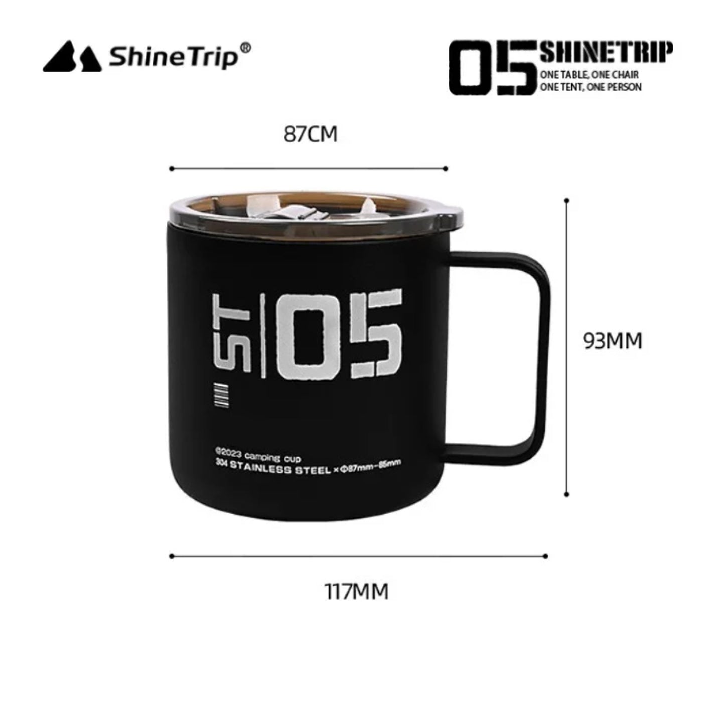 ST016>018-A474 SHINE TRIP ST-05 Series Tactical Camping Cup