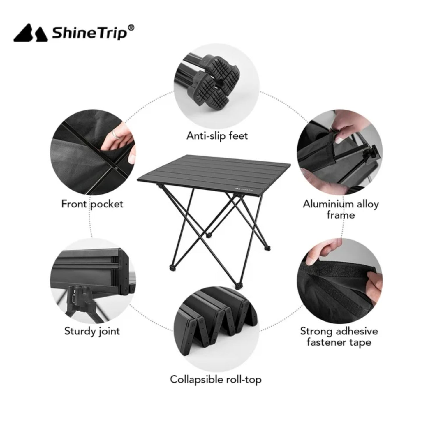 ST038>040-A292 SHINE TRIP All Black Quick Table Combination Package