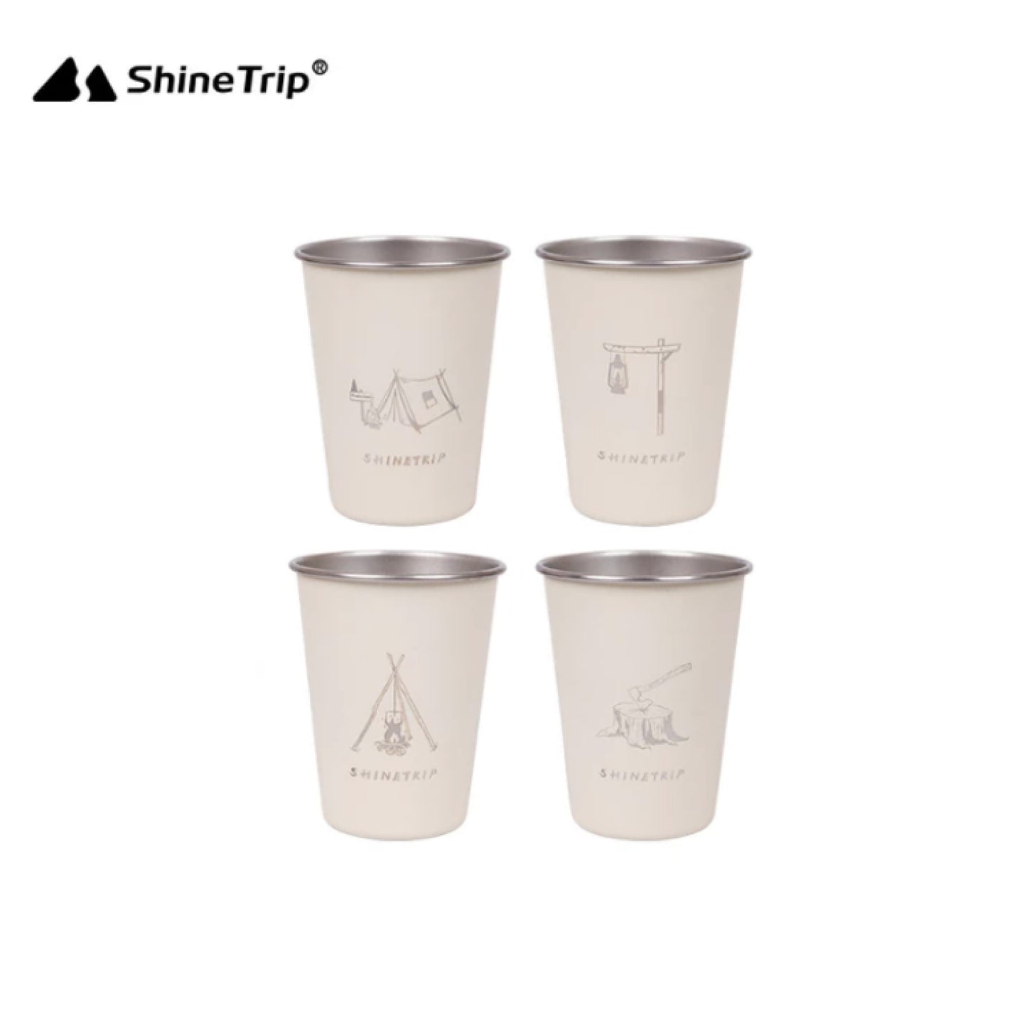 ST049-051-A403 SHINE TRIP Enjoy stainless steel water cup set