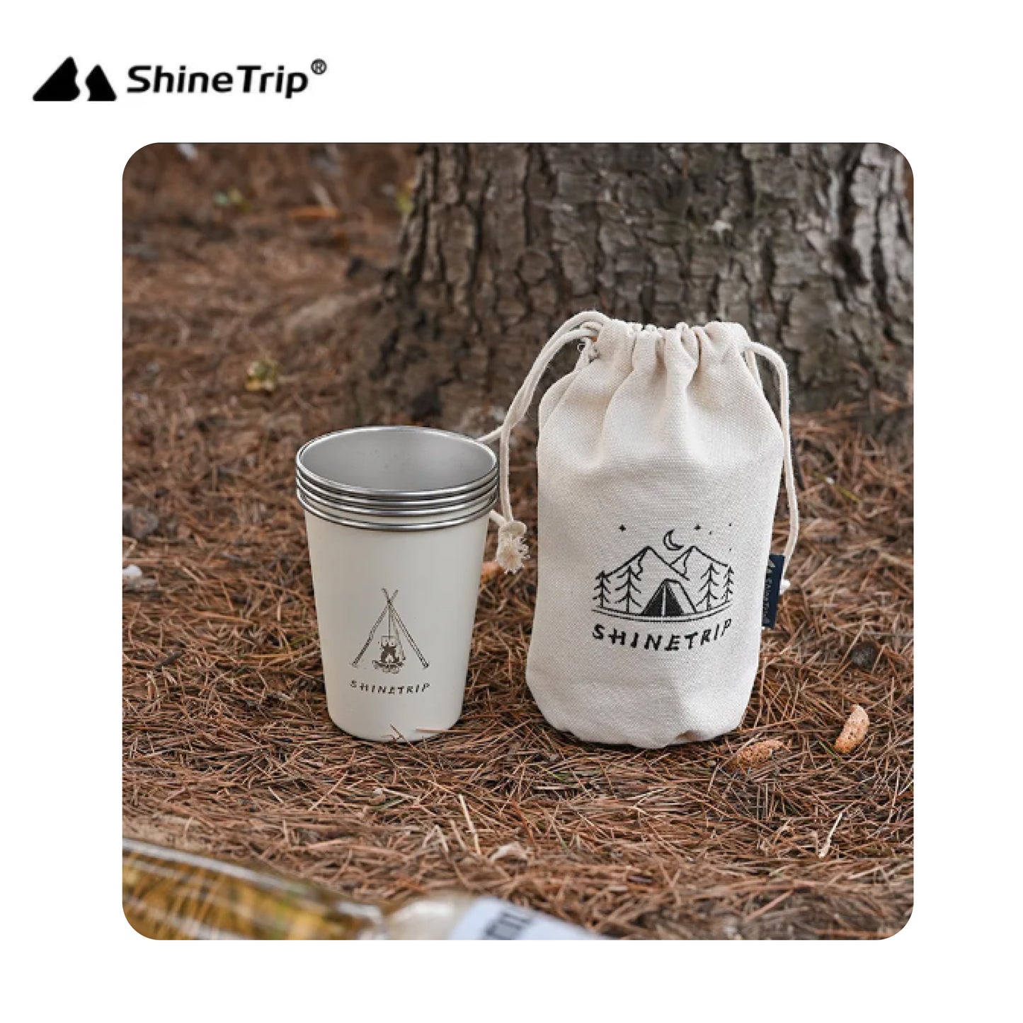 ST049-051-A403 SHINE TRIP Enjoy stainless steel water cup set