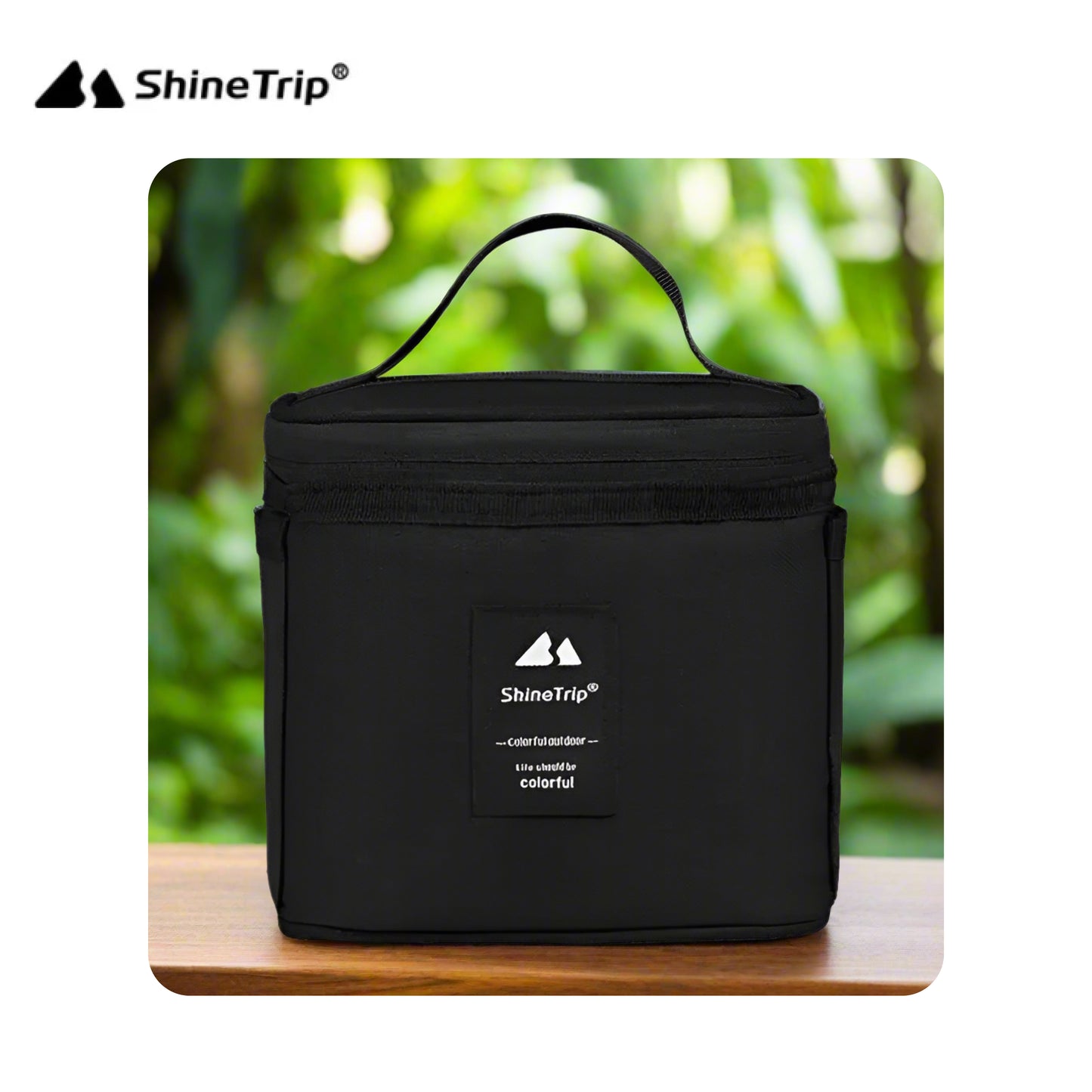 ST058-A456-H00 SHINE TRIP ST-Seasoning Bottle Storage Bag-Black