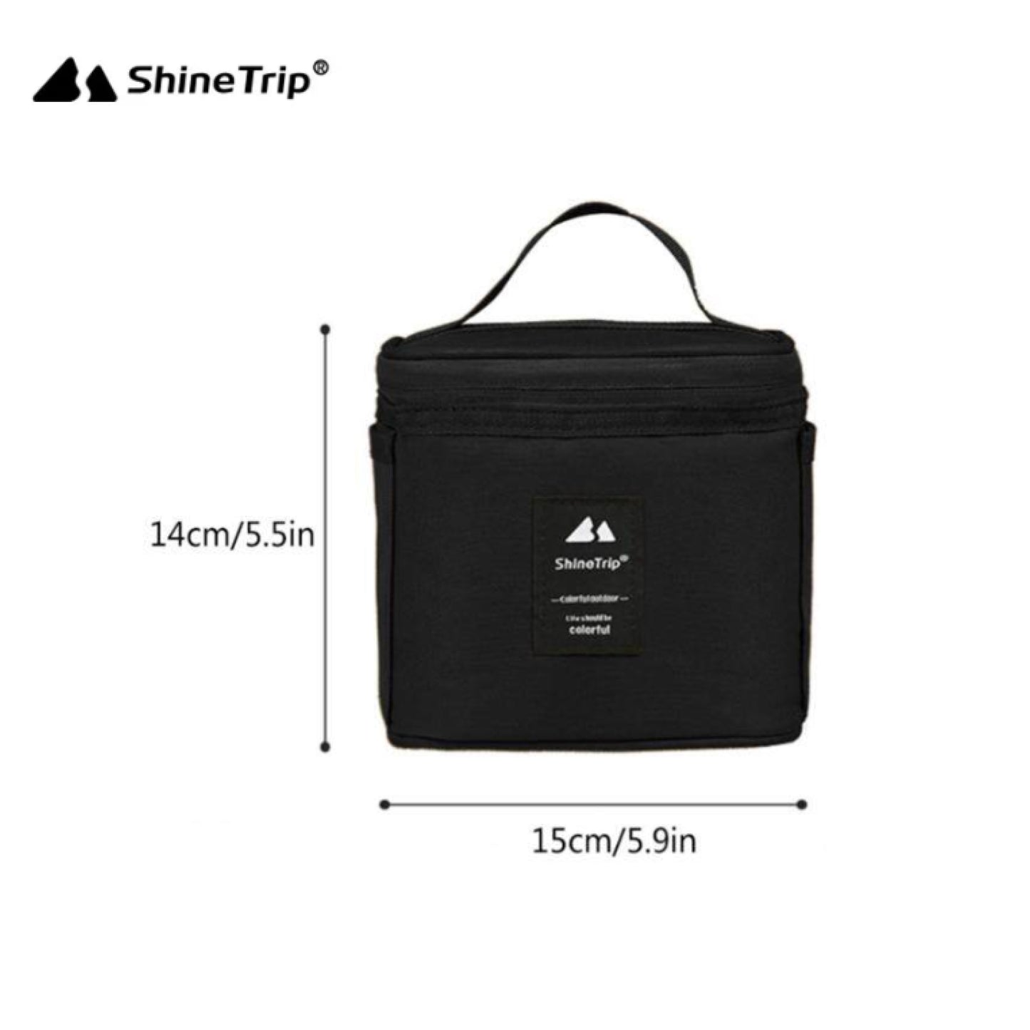 ST058-A456-H00 SHINE TRIP ST-Seasoning Bottle Storage Bag-Black