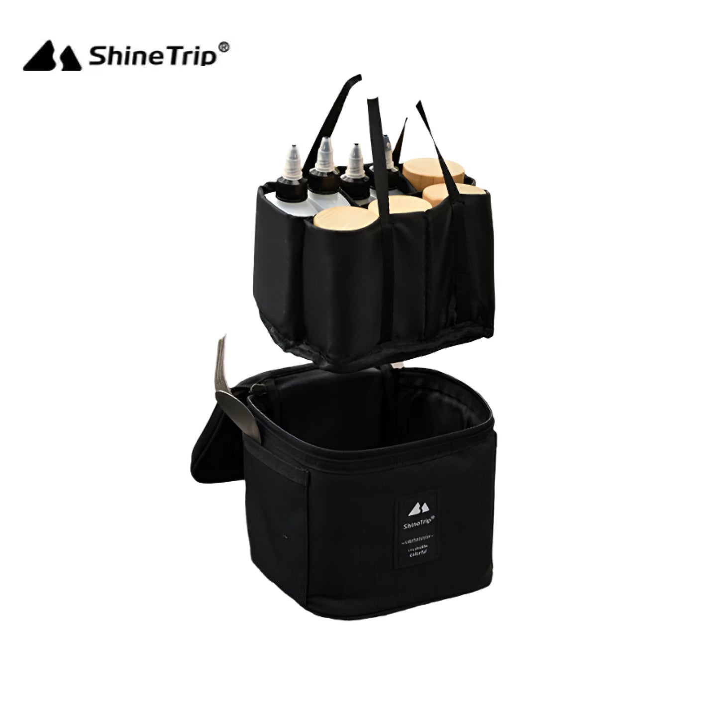 ST059-A456-T00 SHINE TRIP ST-Seasoning Bottle Set-Black