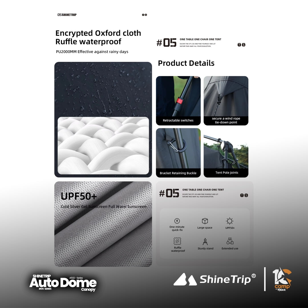 ST073-106 | SHINETRIP #05 Series Automatic Dome Canopy & Accessories | ST073 | ST074 | ST075 | ST076 | ST077 | ST078