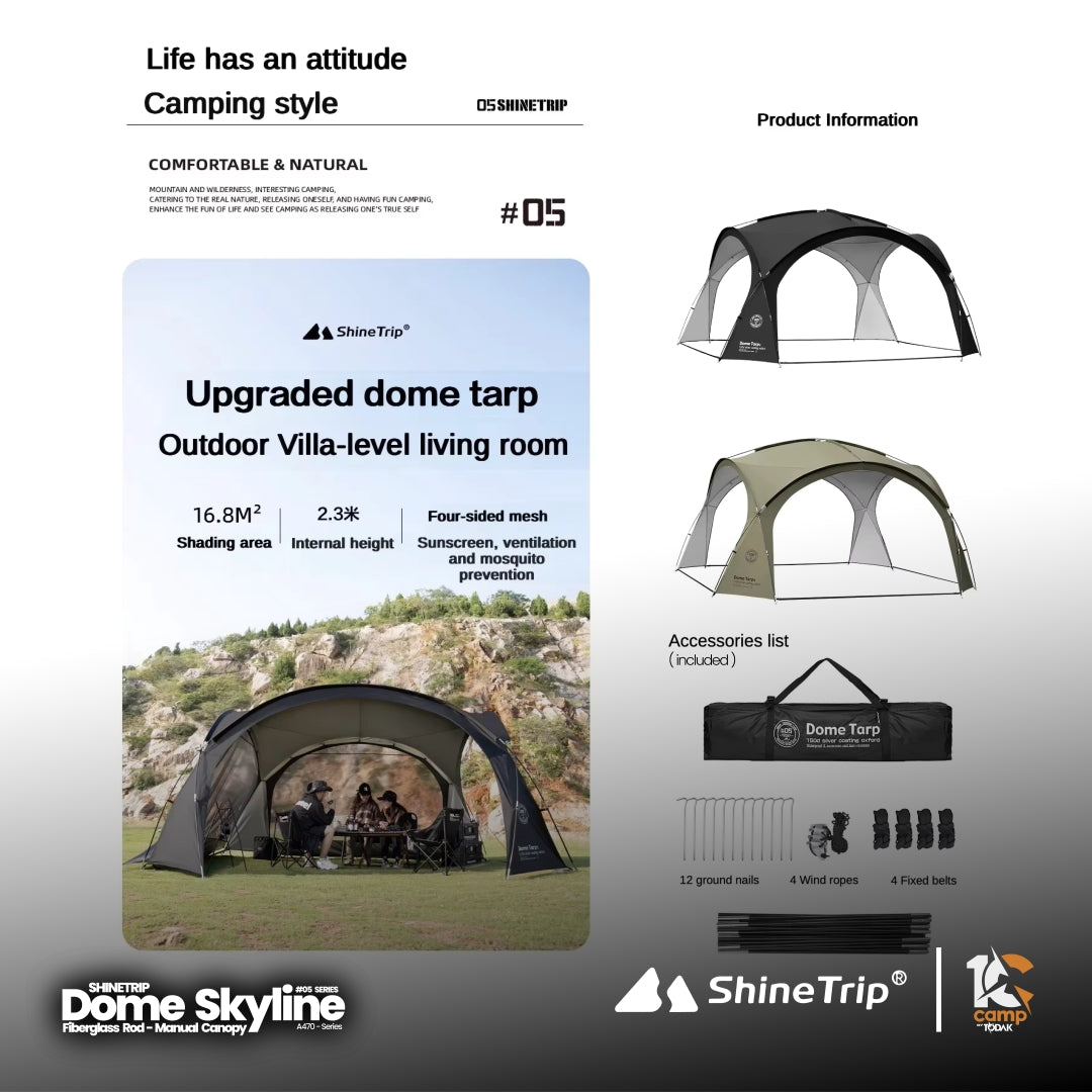 ST006-111 | SHINE TRIP ST-05 Series Dome Canopy & Accessories | ST006 | ST007 | ST008 | ST009 | ST079 | ST080 | ST081