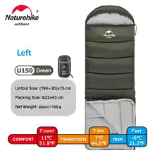 NH046-047 | NH20MSD07 NATUREHIKE U-Series Envelope Sleeping Bag with Hood | NH046 | NH047 |