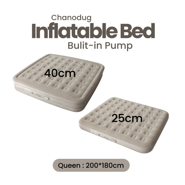 CD072-073 | CHANODUG _ Inflatable Bed With Bulit-in Pump | New Version Air Mattress | Queen Size | CD072 CD-4725 Low-Bed | CD073 CD-4722 High-Rise |