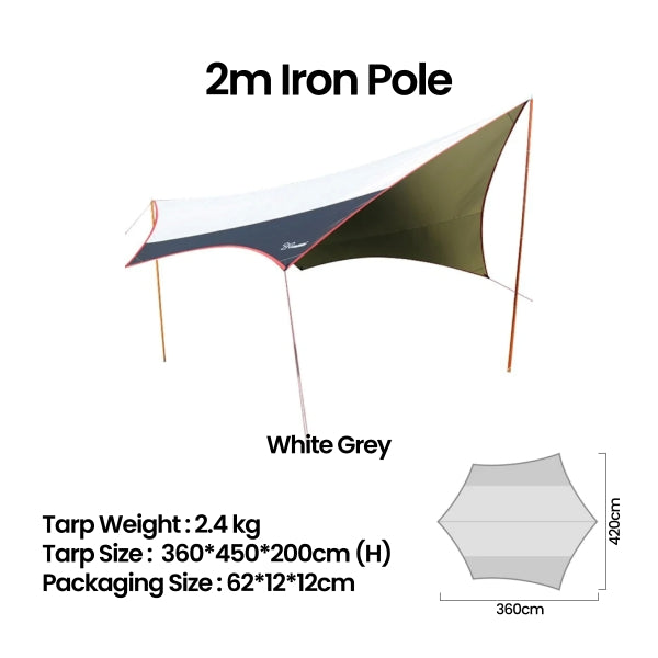 VD049-050 | VIDALIDO Butterfly Shape Tarp 3.6m x 4.2m | VD049 | VD050