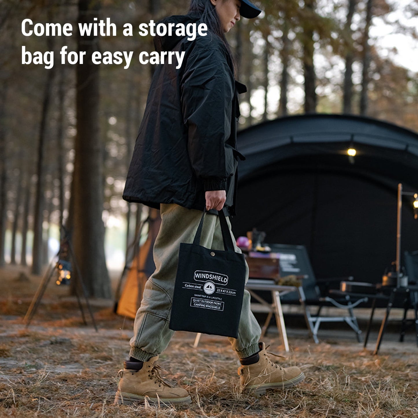 ST060 | SHINETRIP A447 _ Changchi Camping Windshield Black | ST060 |