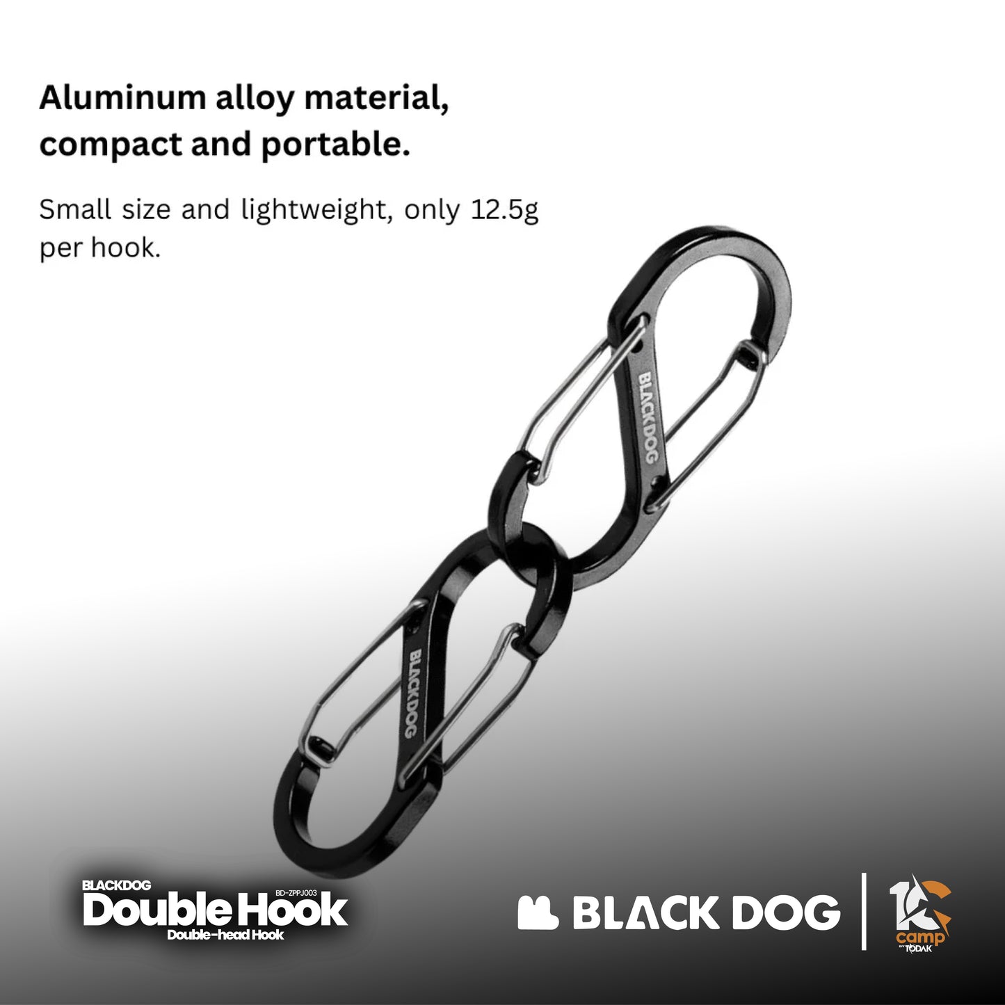 BD084 | BLACKDOG BD-ZPPJ003 _ Aluminum Alloy Double Head Hook