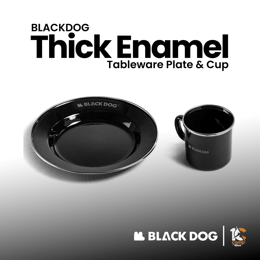BD138-139 | BLACKDOG _ Thick Enamel Tableware Plate & Cup | BD138 | BD139