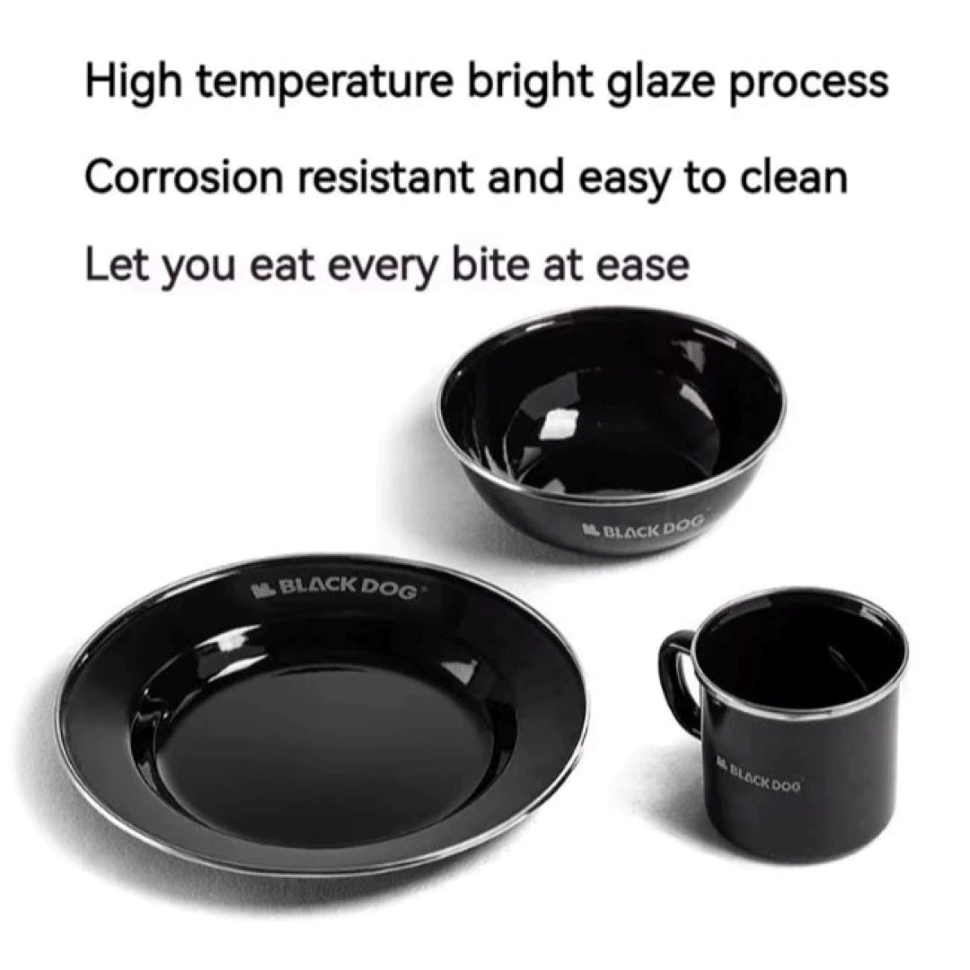 BD138-139 | BLACKDOG _ Thick Enamel Tableware Plate & Cup | BD138 | BD139