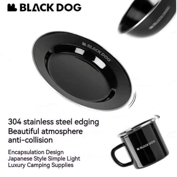 BD138-139 | BLACKDOG _ Thick Enamel Tableware Plate & Cup | BD138 | BD139