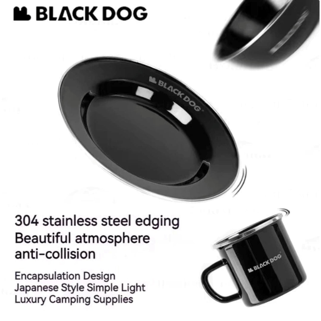BD138-139 | BLACKDOG _ Thick Enamel Tableware Plate & Cup | BD138 | BD139