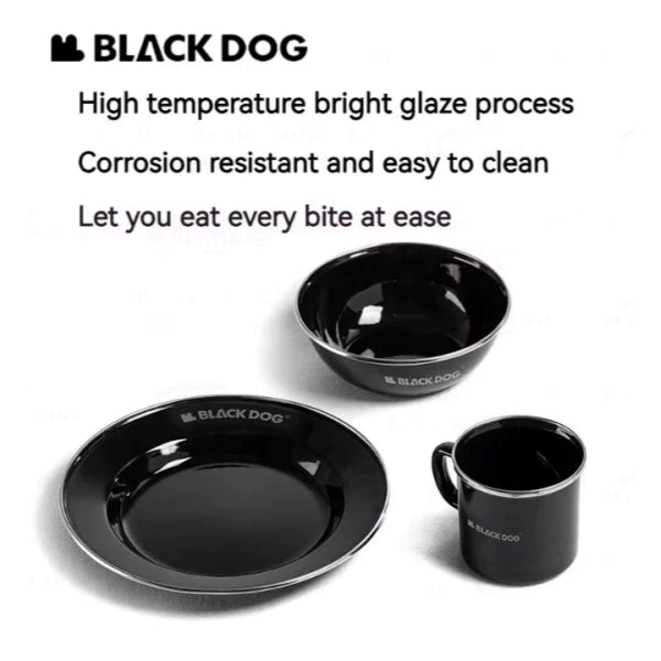 BD138-139 | BLACKDOG _ Thick Enamel Tableware Plate & Cup | BD138 | BD139