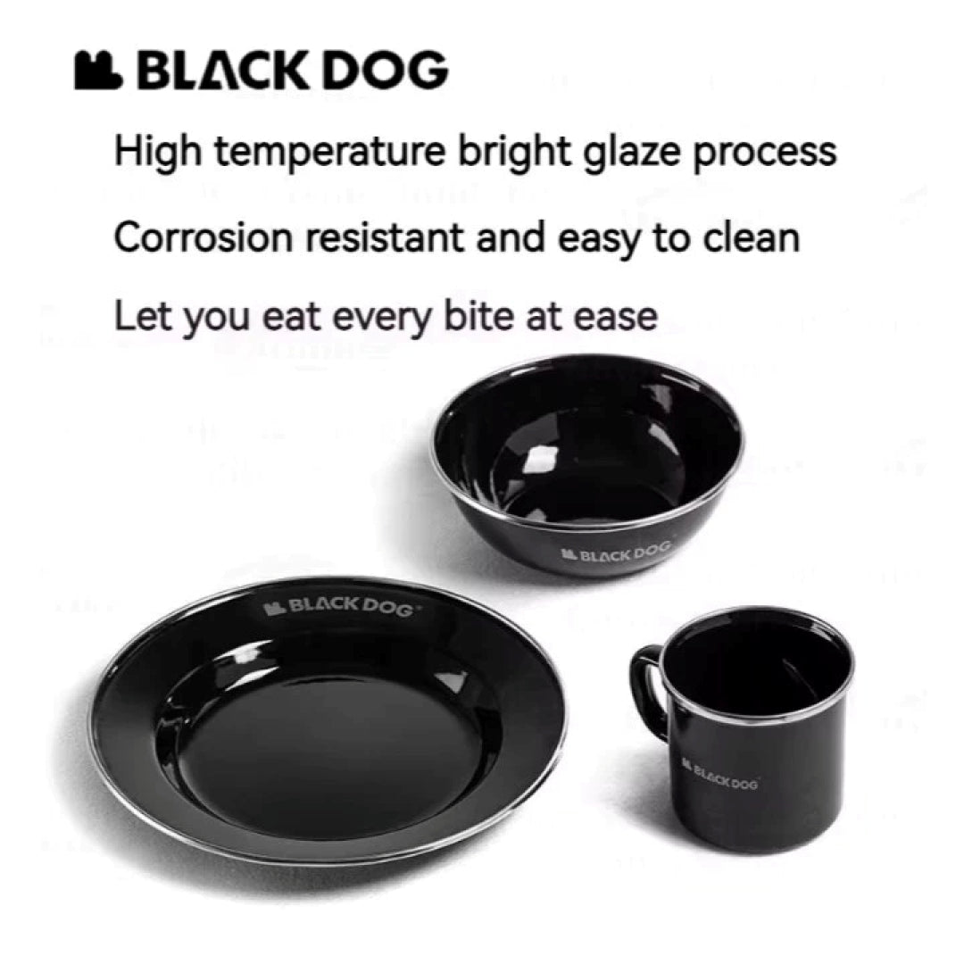 BD138-139 | BLACKDOG _ Thick Enamel Tableware Plate & Cup | BD138 | BD139