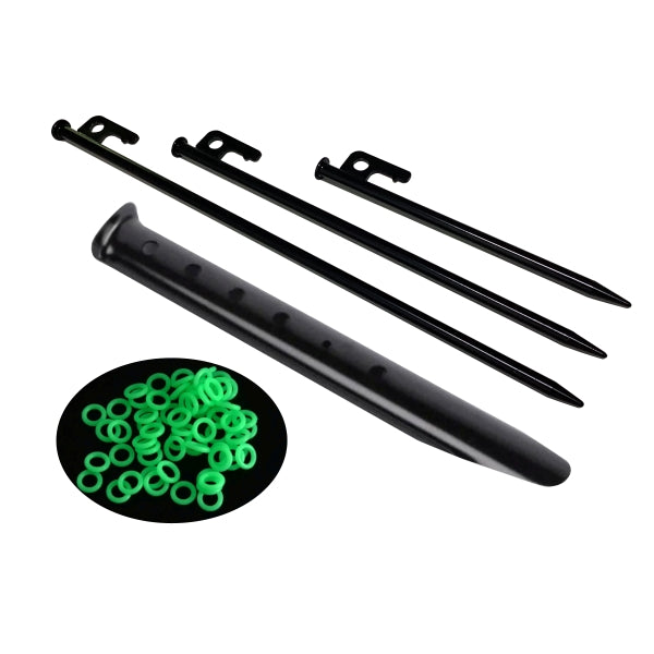 CD049-101 | CHANODUG _  Black Ordinary Ground Nails Peg | Luminous Rings on Ground Stakes | CD049 | CD050 | CD051 | CD096 | CD101