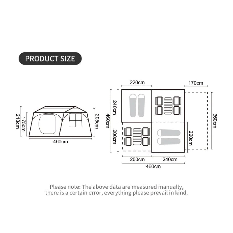 NH049 | NATUREHIKE CNH23ZP12004 _ Village Suite Quick Open Tent