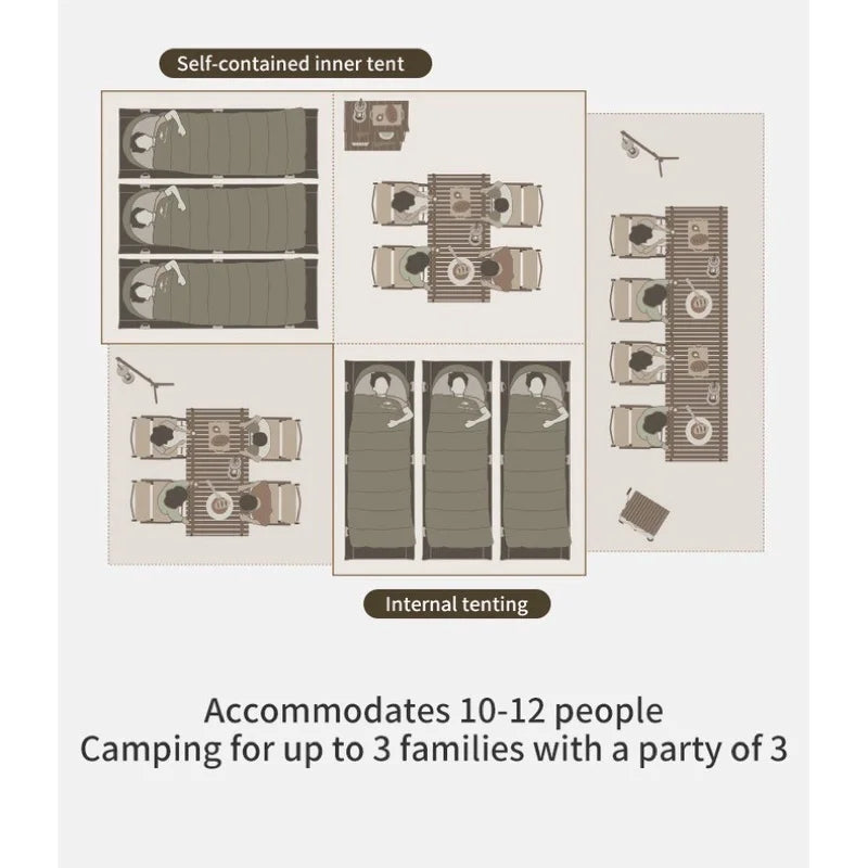 NH049 | NATUREHIKE CNH23ZP12004 _ Village Suite Quick Open Tent