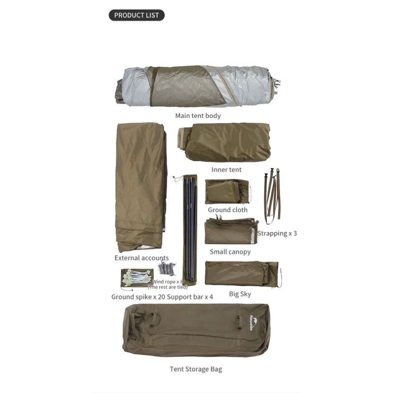 NH049 | NATUREHIKE CNH23ZP12004 _ Village Suite Quick Open Tent