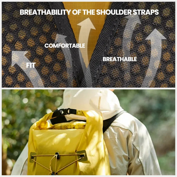 NH134 | NATUREHIKE CNH22BB003_ (Far mountain) Lightweight shoulder waterproof bag | Dark Grey -25L(without shoes)