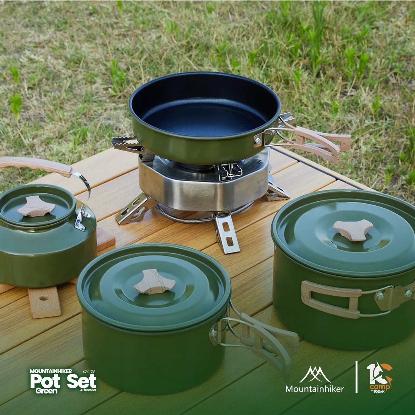 MH060 SZK718 MOUNTAINHIKER Green Pot set