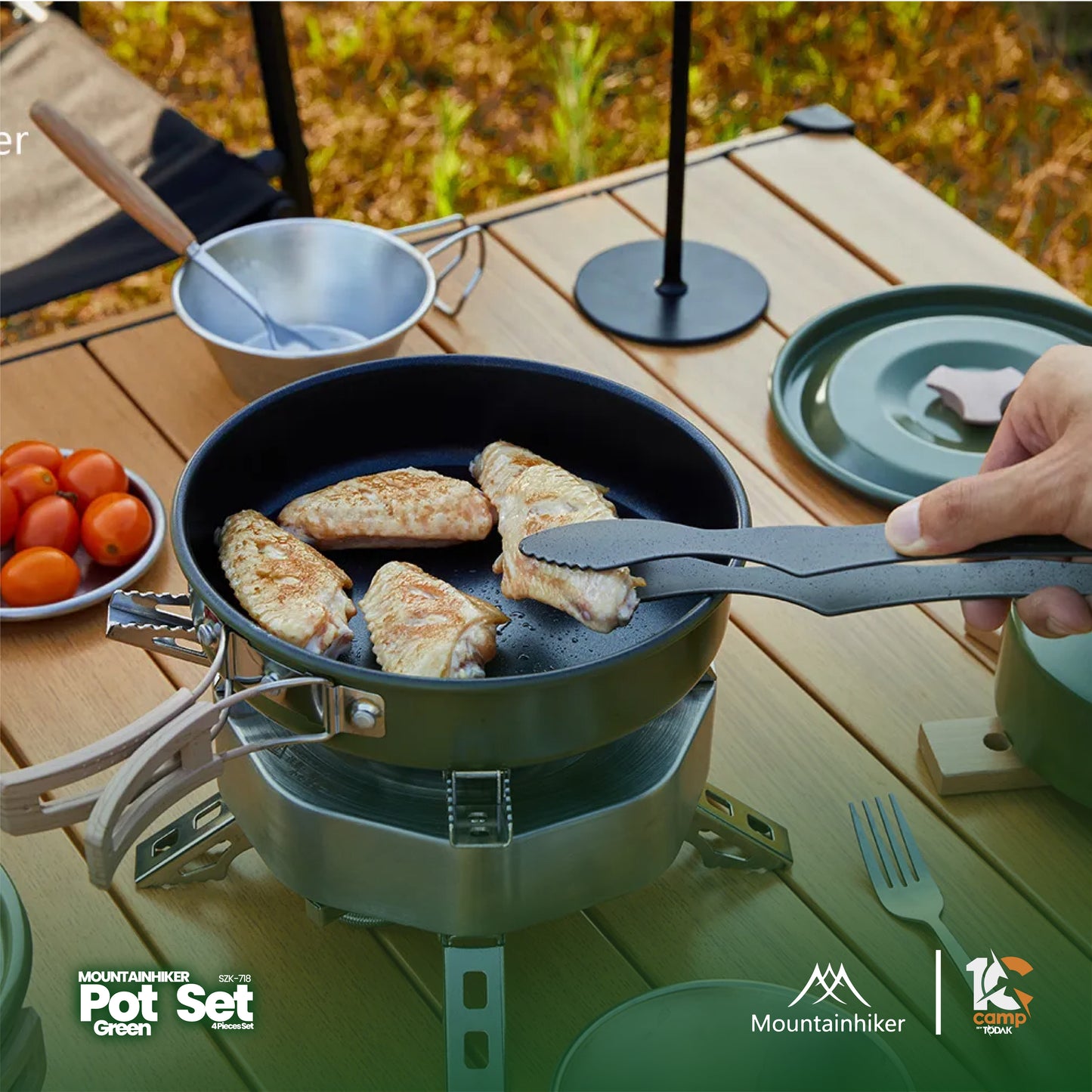 MH060 SZK718 MOUNTAINHIKER Green Pot set