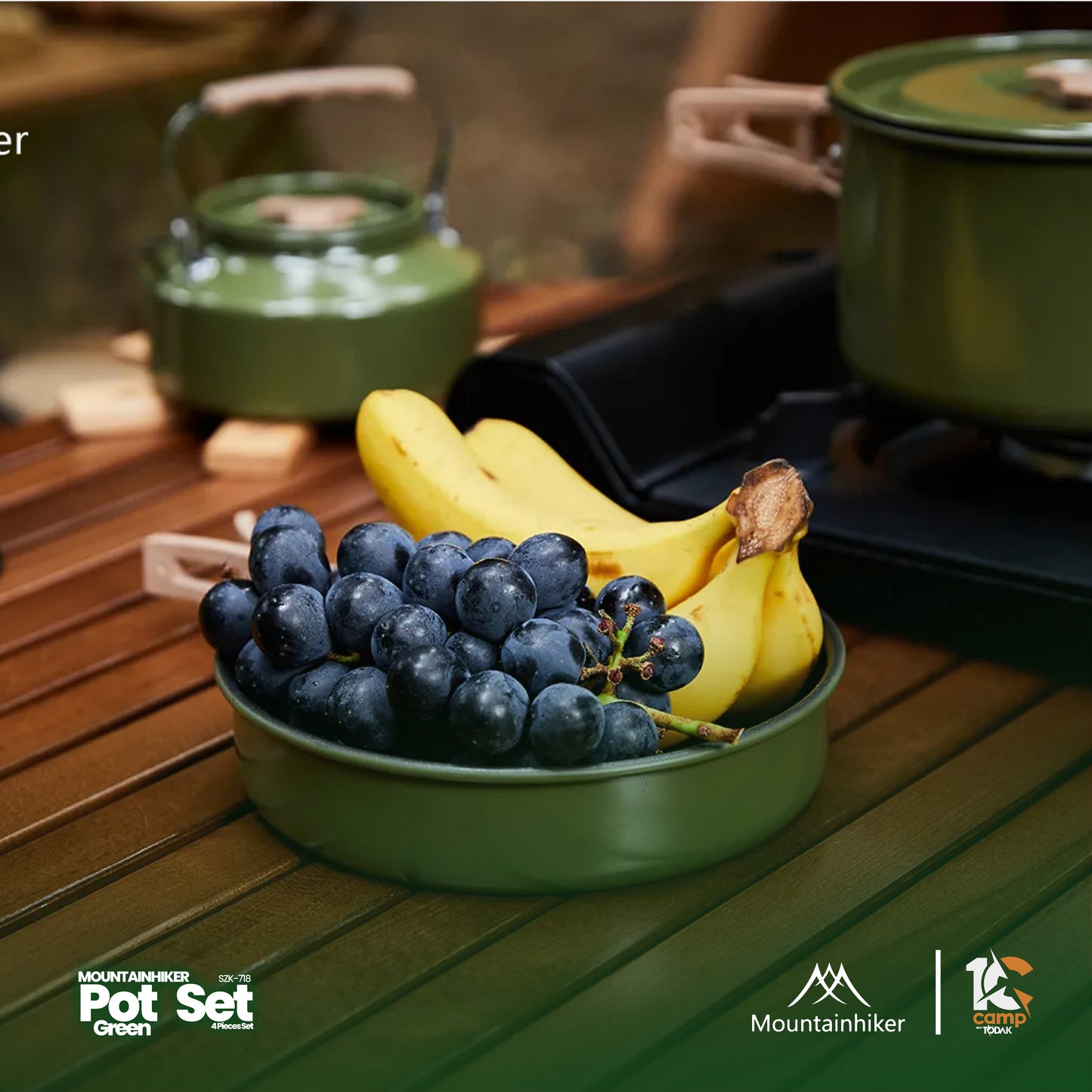 MH060 SZK718 MOUNTAINHIKER Green Pot set