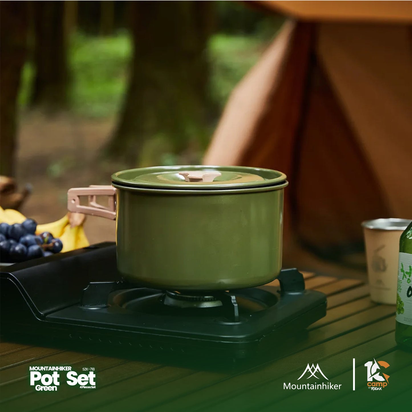 MH060 SZK718 MOUNTAINHIKER Green Pot set