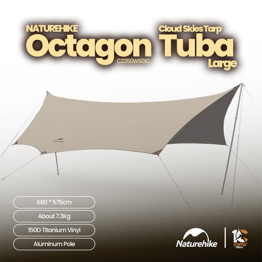 NH088 NATUREHIKE Cloud Skies Tarp (Aluminum pole) Octagonal Tuba Large-Size | NH088 C2350WS010 |
