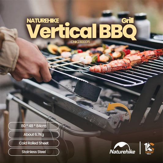 NH098-099 | NATUREHIKE CNK2300015 _ Vertical BBQ grill | Black / White | NH098 | NH099