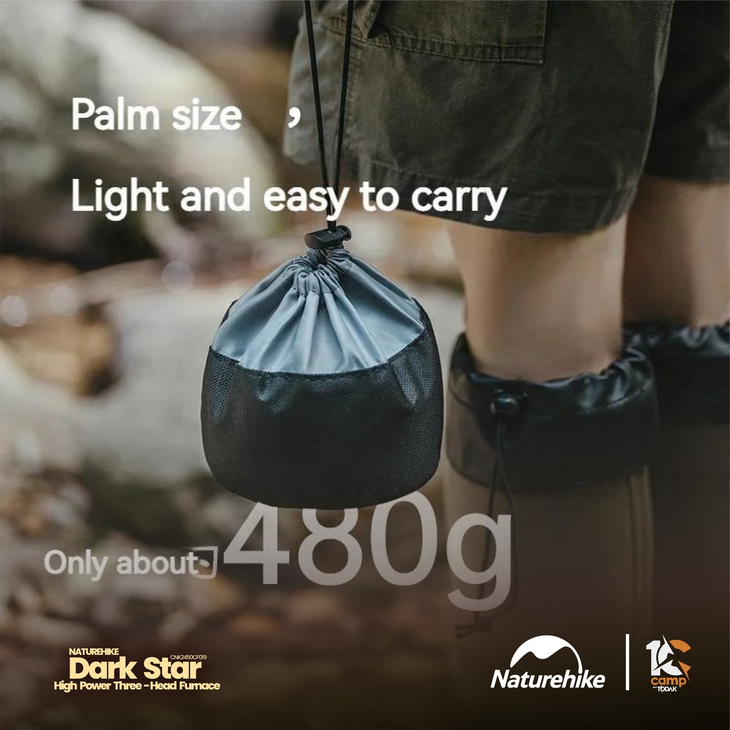 NH100 | NATUREHIKE CNK2450CF019 _ Dark star three burners gas stove | 3300W |