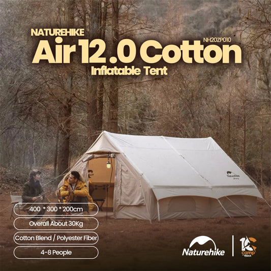 NH105 | NATUREHIKE NH20ZP010 _ Gen Air 12 Cotton Inflatable Tent