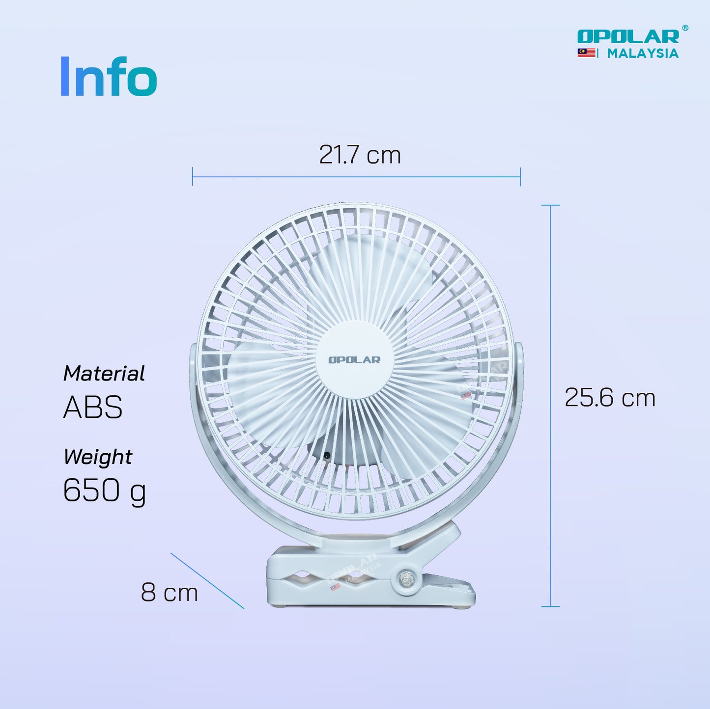 OP004 | OPOLAR WH310 _ Clip Fan | 10,000mAH