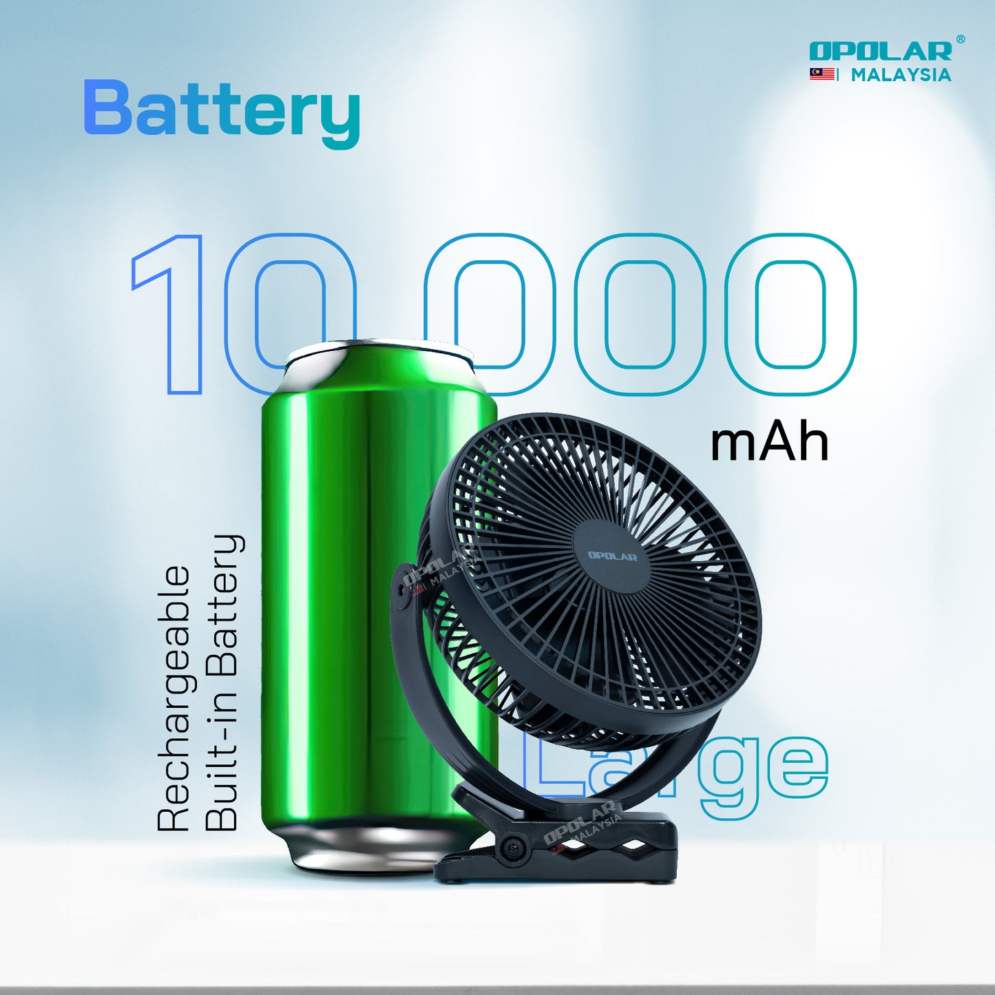 OP004 | OPOLAR WH310 _ Clip Fan | 10,000mAH