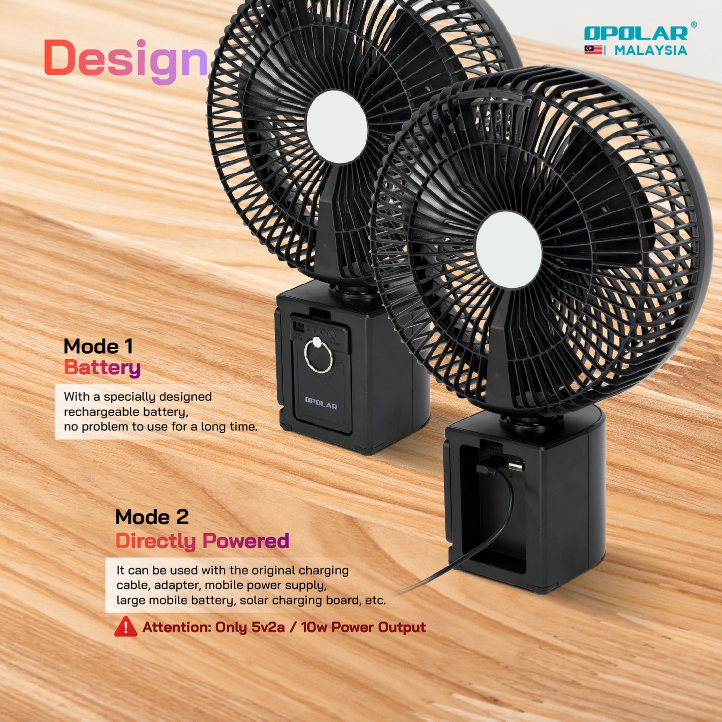 OP011 | OPOLAR WH91 _ Stand/Tower (Floor Fan) | 10,000mAH