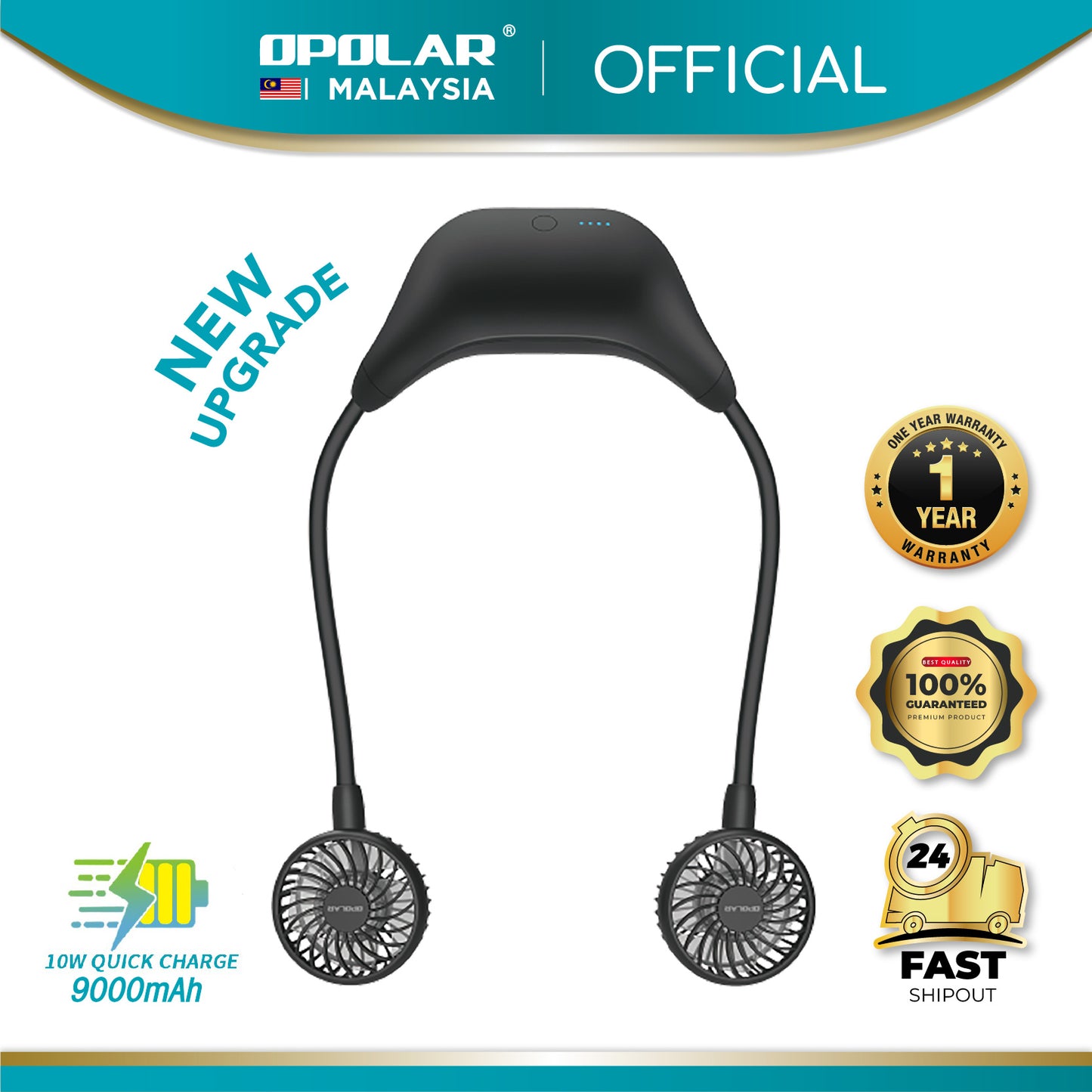 OP016 | OPOLAR NF171 _ Neck Fan | 10W 9,000mAH