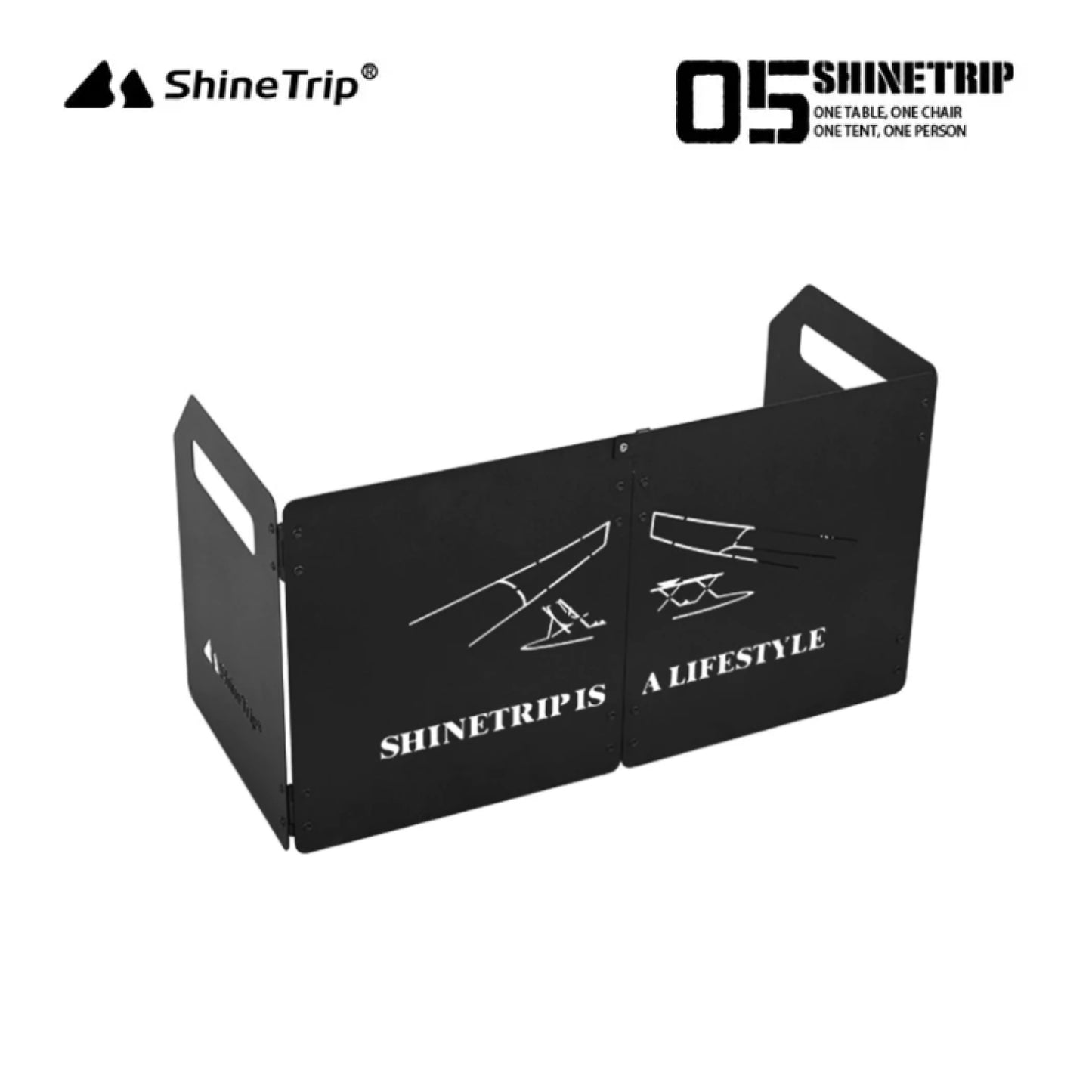 ST060-061- A447 SHINE TRIP Changchi camping windshield black-set